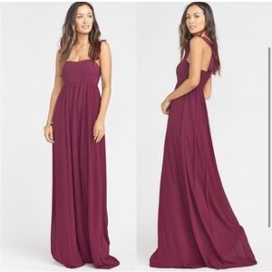 Show Me Your Mumu June Maxi Dress Women's Medium Merlot Gown